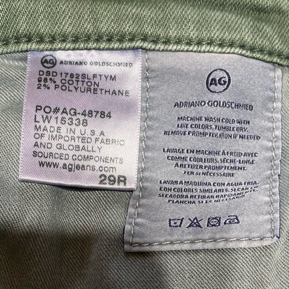 AG Adriano Goldschmied The Isabelle Button Up High Rise Straight Crop Jeans S29R - Picture 2 of 9